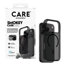 „CARE by PanzerGlass „Smokey“ dėklas, m. Schwarz, „MagSafe iPhone 17 Pro“ „CARE by PanzerGlass „Smokey“ dėklas, m. Schwarz, „MagSafe iPhone 17 Pro“