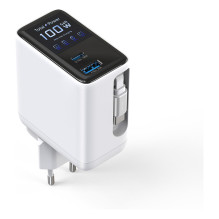 4smarts Ladegert GaN Flex Screen AI 100W 2 USB-C+1 USB-A wei 4smarts Ladegert GaN Flex Screen AI 100W 2 USB-C+1 USB-A wei
