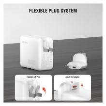 4smarts Ladegert GaN Flex Screen AI 100W 2 USB-C+1 USB-A wei 4smarts Ladegert GaN Flex Screen AI 100W 2 USB-C+1 USB-A wei