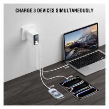 4smarts Ladegert GaN Flex Screen AI 100W 2 USB-C+1 USB-A wei 4smarts Ladegert GaN Flex Screen AI 100W 2 USB-C+1 USB-A wei