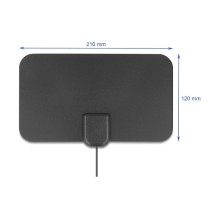 Delock DAB+ DVB-T2 Antena F Stecker 5 - 25 dB aktyvus omnidirektional schwarz Klebemontage Delock DAB+ DVB-T2 Antena F Stecker 5 - 25 dB aktyvus omnidirektional schwarz Klebemontage
