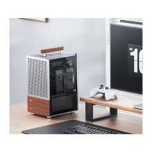 Jonsbo T6 PC Gehäuse, Mini-Tower, Mini-ITX, Tempered Glass, Holz - silber Jonsbo T6 PC Gehäuse, Mini-Tower, Mini-ITX, Tempered Glass, Holz - silber