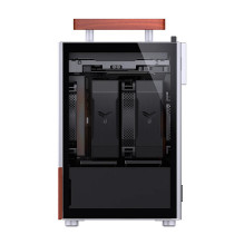 Jonsbo T6 PC Gehäuse, Mini-Tower, Mini-ITX, Tempered Glass, Holz - silber Jonsbo T6 PC Gehäuse, Mini-Tower, Mini-ITX, Tempered Glass, Holz - silber