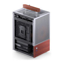 Jonsbo T6 PC Gehäuse, Mini-Tower, Mini-ITX, Tempered Glass, Holz - silber Jonsbo T6 PC Gehäuse, Mini-Tower, Mini-ITX, Tempered Glass, Holz - silber