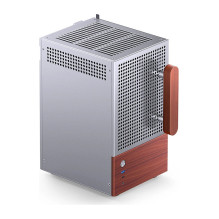 Jonsbo T6 PC Gehäuse, Mini-Tower, Mini-ITX, Tempered Glass, Holz - silber Jonsbo T6 PC Gehäuse, Mini-Tower, Mini-ITX, Tempered Glass, Holz - silber