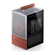 Jonsbo T6 PC Gehäuse, Mini-Tower, Mini-ITX, Tempered Glass, Holz - silber Jonsbo T6 PC Gehäuse, Mini-Tower, Mini-ITX, Tempered Glass, Holz - silber