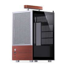 Jonsbo T6 PC Gehäuse, Mini-Tower, Mini-ITX, Tempered Glass, Holz - silber Jonsbo T6 PC Gehäuse, Mini-Tower, Mini-ITX, Tempered Glass, Holz - silber