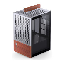 Jonsbo T6 PC Gehäuse, Mini-Tower, Mini-ITX, Tempered Glass, Holz - silber Jonsbo T6 PC Gehäuse, Mini-Tower, Mini-ITX, Tempered Glass, Holz - silber