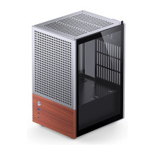 Jonsbo T6 PC Gehäuse, Mini-Tower, Mini-ITX, Tempered Glass, Holz - silber Jonsbo T6 PC Gehäuse, Mini-Tower, Mini-ITX, Tempered Glass, Holz - silber