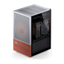 Jonsbo T6 PC Gehäuse, Mini-Tower, Mini-ITX, Tempered Glass, Holz - silber Jonsbo T6 PC Gehäuse, Mini-Tower, Mini-ITX, Tempered Glass, Holz - silber