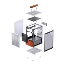 Jonsbo T6 PC Gehäuse, Mini-Tower, Mini-ITX, Tempered Glass, Holz - silber Jonsbo T6 PC Gehäuse, Mini-Tower, Mini-ITX, Tempered Glass, Holz - silber