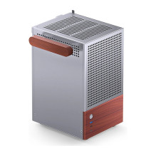 Jonsbo T6 PC Gehäuse, Mini-Tower, Mini-ITX, Tempered Glass, Holz - silber Jonsbo T6 PC Gehäuse, Mini-Tower, Mini-ITX, Tempered Glass, Holz - silber