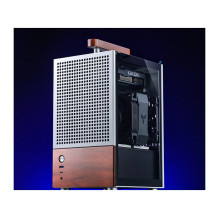 Jonsbo T6 PC Gehäuse, Mini-Tower, Mini-ITX, Tempered Glass, Holz - silber Jonsbo T6 PC Gehäuse, Mini-Tower, Mini-ITX, Tempered Glass, Holz - silber