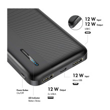 Logilink Mobile Power Bank, LiPo, 10.000 mAh, USB-C in / out, black Logilink Mobile Power Bank, LiPo, 10.000 mAh, USB-C in / out, black