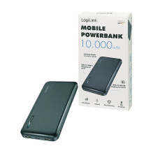 Logilink Mobile Power Bank, LiPo, 10.000 mAh, USB-C in / out, black Logilink Mobile Power Bank, LiPo, 10.000 mAh, USB-C in / out, black