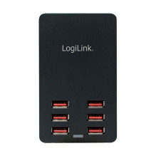 LogiLink USB Table Charger, 6 Port, 32W, black LogiLink USB Table Charger, 6 Port, 32W, black