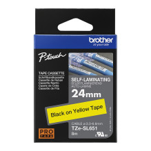 Schriftband Brother 24mm gelb / schwarz 8m TZe-SL651 Schriftband Brother 24mm gelb / schwarz 8m TZe-SL651