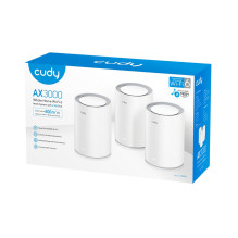 Cudy AX3000 „Wi-Fi 6 Mesh“ 2.5G Dviejų dažnių (2,4 GHz / 5 GHz) „Wi-Fi 6“ sprendimas ( 802.11ax ) Baltas Vidinis Cudy AX3000 „Wi-Fi 6 Mesh“ 2.5G Dviejų dažnių (2,4 GHz / 5 GHz) „Wi-Fi 6“ sprendimas ( 802.11ax ) Baltas Vidinis