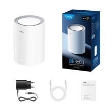 „Cudy M3600“ dviejų dažnių (2,4 GHz / 5 GHz) „Wi-Fi 7“ (802.11be), baltas, 3 vidiniai ryšiai „Cudy M3600“ dviejų dažnių (2,4 GHz / 5 GHz) „Wi-Fi 7“ (802.11be), baltas, 3 vidiniai ryšiai