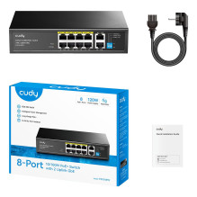 „Cudy FS1010PG“ tinklo komutatorius, nevaldomas, greitasis Ethernet (10 / 100 ms), maitinimas per Ethernet (PoE), juodas „Cudy FS1010PG“ tinklo komutatorius, nevaldomas, greitasis Ethernet (10 / 100 ms), maitinimas per Ethernet (PoE), juodas
