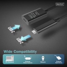 Aktīvs USB-C pagarinātājs - USB-C, USB 3.2 Gen2, 10Gbps, 5m Aktīvs USB-C pagarinātājs - USB-C, USB 3.2 Gen2, 10Gbps, 5m