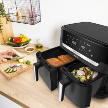 Tefal Easy Fry Dual XXL EY9428E0 fryer Double 11 L Stand-alone 2020 W Hot air fryer Black Tefal Easy Fry Dual XXL EY9428E0 fryer Double 11 L Stand-alone 2020 W Hot air fryer Black