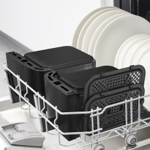 Tefal Easy Fry Dual XXL EY9428E0 fryer Double 11 L Stand-alone 2020 W Hot air fryer Black Tefal Easy Fry Dual XXL EY9428E0 fryer Double 11 L Stand-alone 2020 W Hot air fryer Black