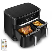 Karšto oro gruzdintuvė - Tefal Easy Fry Dual XXL EY9428E0 11 l juoda