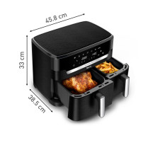 Karšto oro gruzdintuvė - Tefal Easy Fry Dual XXL EY9428E0 11 l juoda