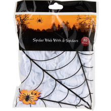 DECORATION SPIDERWEB WITH SPIDERS 80G DECORATION SPIDERWEB WITH SPIDERS 80G
