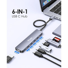 Docking station / repeater Equip 6-in-1 USB-C (133499) Docking station / repeater Equip 6-in-1 USB-C (133499)