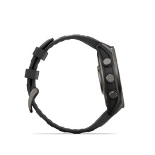 Garmin Fenix 9 - 47mm, Carbon Grey DLC Titanium with Black Silicone Band