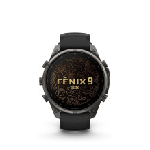 Garmin Fenix 9 Pro - 47mm Carbon Gray DLC Titanium with Black / Pebble Grey Silicone Band