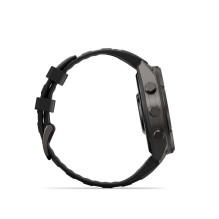 Garmin Fenix 9 Pro - 47mm Carbon Gray DLC Titanium with Black / Pebble Grey Silicone Band
