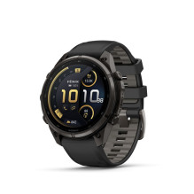 Garmin Fenix 9 Pro - inReach, 47mm Carbon Gray DLC Titanium with Black / Pebble Grey Silicone Band
