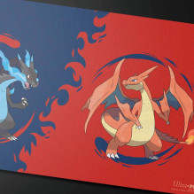 Mega Charizard X ir Mega Charizard Y žaidimo kilimėlis Ultra Pro Mega Charizard X ir Mega Charizard Y žaidimo kilimėlis Ultra Pro