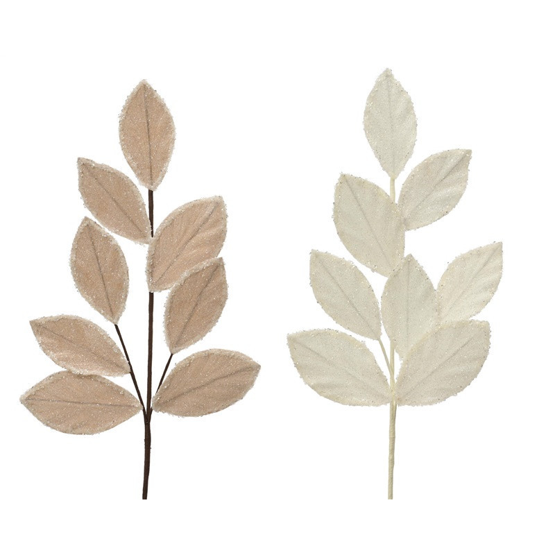 Dirbtinė šakelė Decoris Velvet Glitter, ruda, 75 cm
