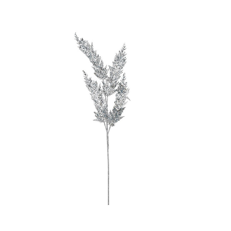 Dirbtinė šakelė Decoris Silver Glitter, sidabro, 80 cm