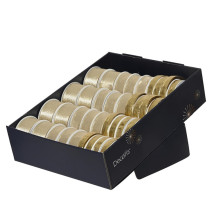 Gift wrapping ribbon Decoris Glitter, golden