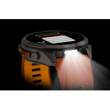 Garmin Fenix 9 Pro - inReach, 51mm Titanium with Autumn Orange / Spark Orange Silicone Band