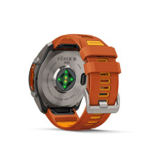 Garmin Fenix 9 Pro - inReach, 51mm Titanium with Autumn Orange / Spark Orange Silicone Band