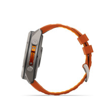Garmin Fenix 9 Pro - inReach, 51mm Titanium with Autumn Orange / Spark Orange Silicone Band