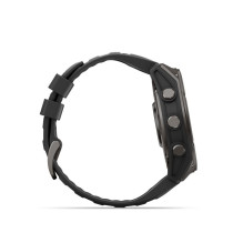 Garmin Fenix 9 - 51mm, Carbon Grey DLC Titanium with Black Silicone Band