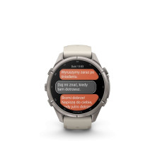 Garmin Fenix 9 Pro - inReach, 43mm Titanium with Fog Grey / Dark Sandstone Silicone Band