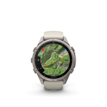 Garmin Fenix 9 Pro - inReach, 43mm Titanium with Fog Grey / Dark Sandstone Silicone Band