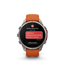 Garmin Fenix 9 Pro - inReach, 47mm Titanium with Autumn Orange / Spark Orange Silicone Ban