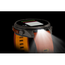 Garmin Fenix 9 Pro - inReach, 47mm Titanium with Autumn Orange / Spark Orange Silicone Ban