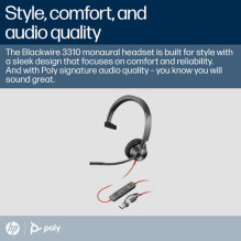 Headphone Blackwire 3310 Mono USB-C / A MS-Teams 8X216AA