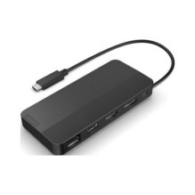 Lenovo USB-C dviejų ekranų kelioninė įkrovimo stotelė / replikatorius Lenovo USB-C dviejų ekranų kelioninė įkrovimo stotelė / replikatorius