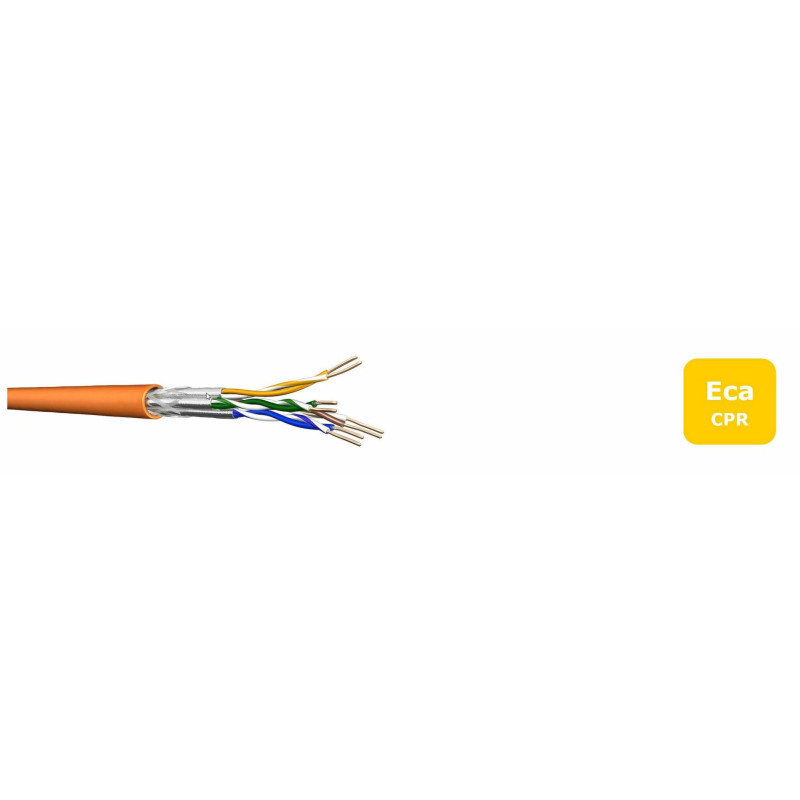 Draka Cable Draka UC900 HS23, Cat 7, S / FTP, PiMF, Orange, 50 m Ring